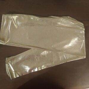 Metallic Gold Leggings Medium Forever 21